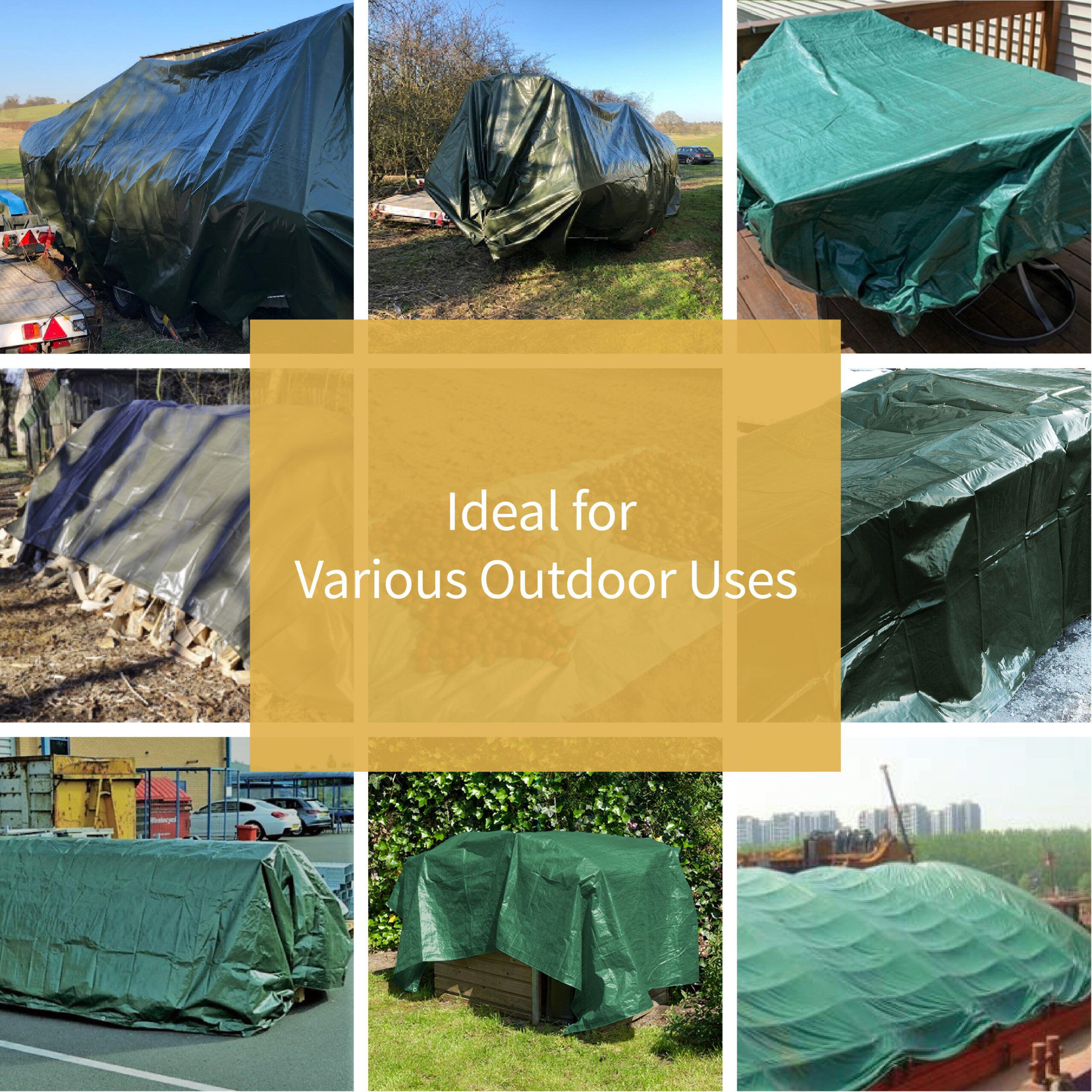 GUARD SHIELD Heavy Duty Tarp 16x20 Feet Green Waterproof